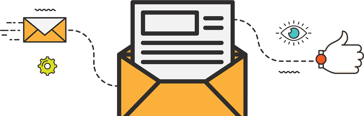 Email marketing campaign illustration
