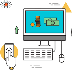 Web design and development service illustration